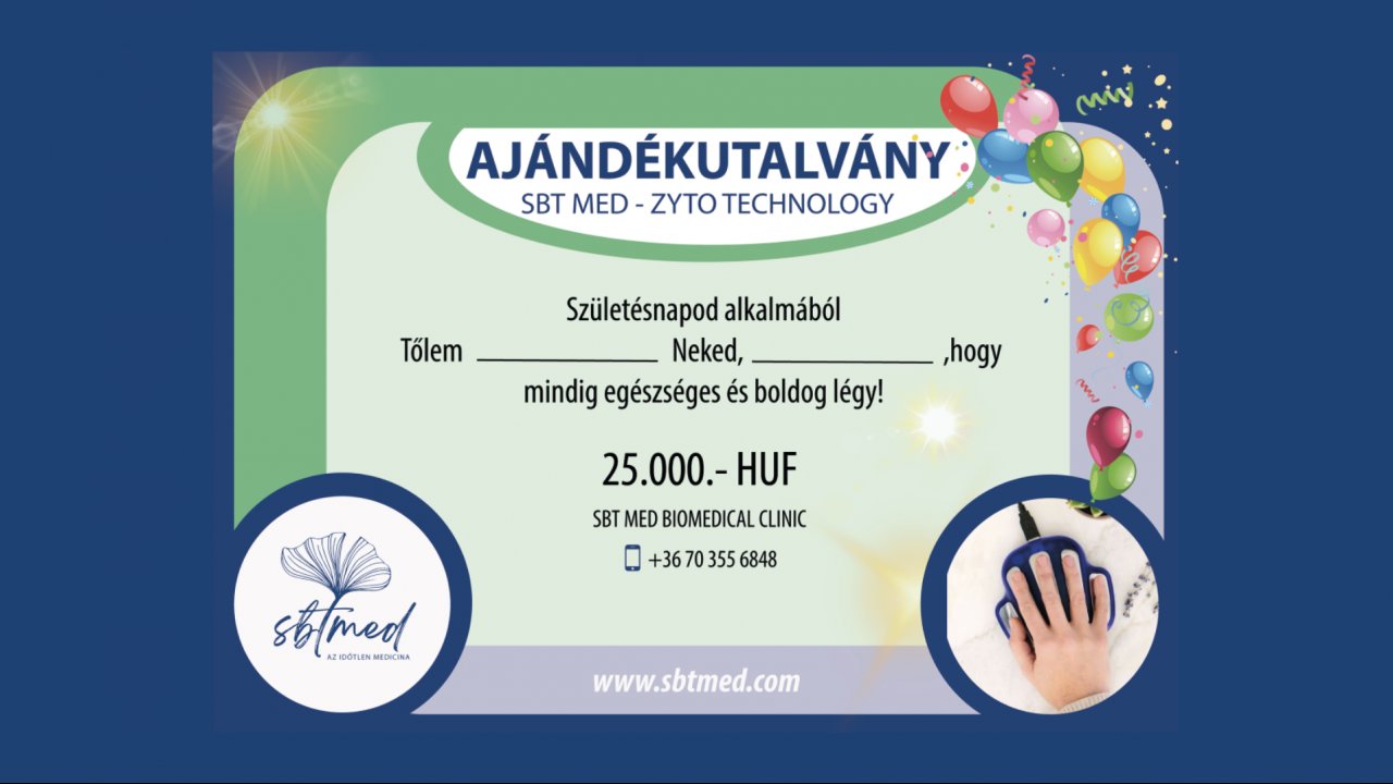 SBT MED AJÁNDÉKUTALVÁNY (SZÜLETÉSNAPI) 25.000.-